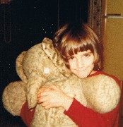 Katherine (Kat) McDougal Wheeler McCandless with stuffed elephant
